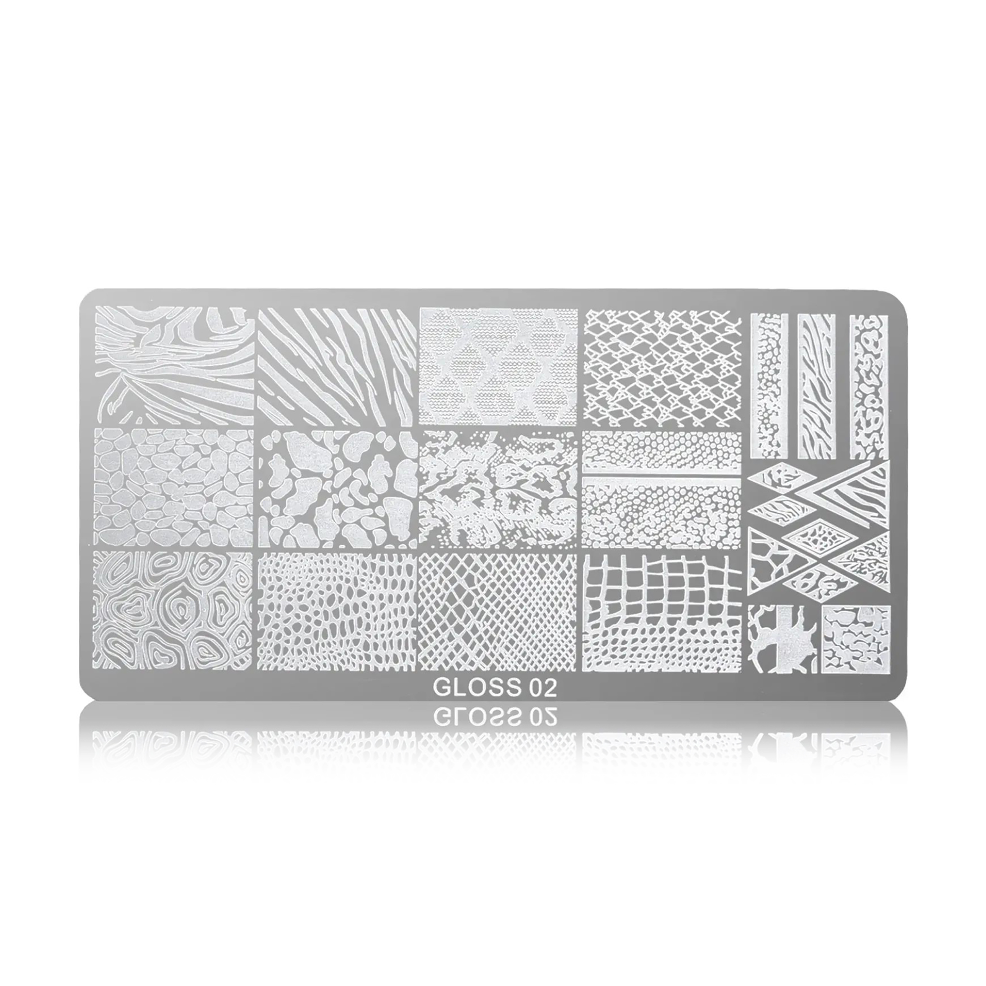 Пластина для стемпінгу Gloss 02, 6*12 см (312402)